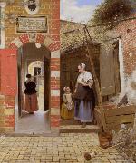 Pieter de Hooch The Courtyard of a House in Delft (mk08) France oil painting artist